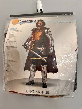 King Arthur Medieval Knight Renaissance Men Costume Adult Large